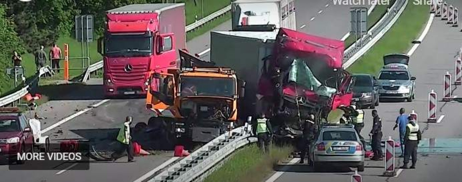 VIDEO. S-a aflat identitatea șoferului profesionist mort în Cehia după impactul cu o mașină de întreținere
