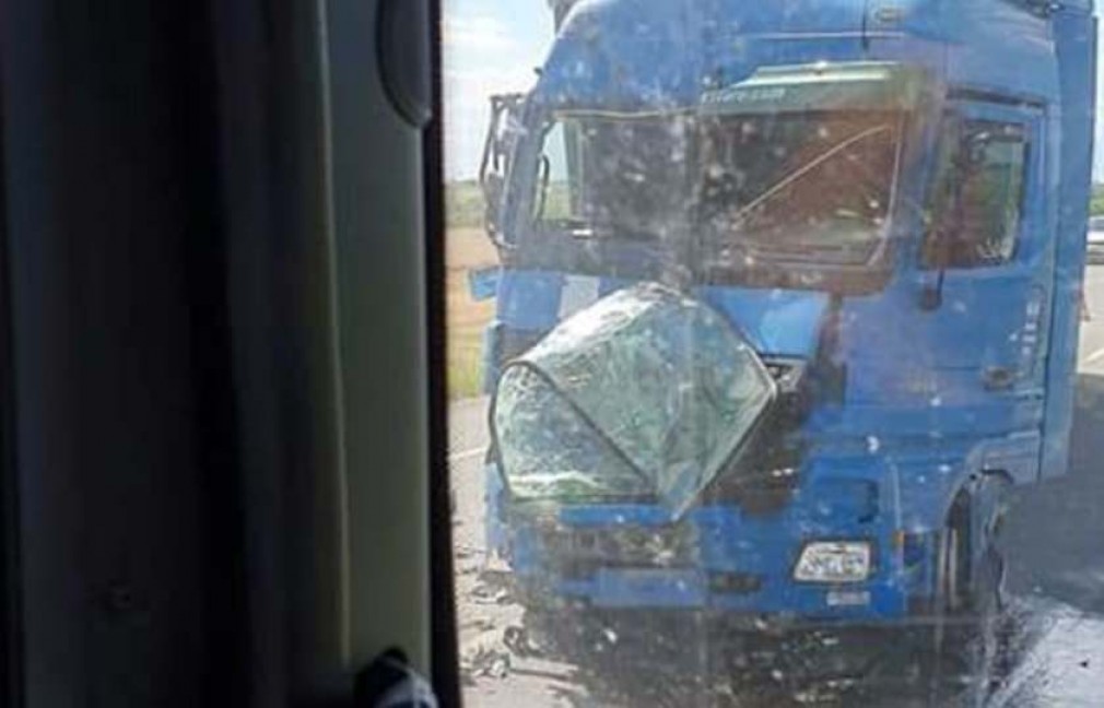 Un nou accident pe Centura Timișoara: șofer de CAMION, rănit
