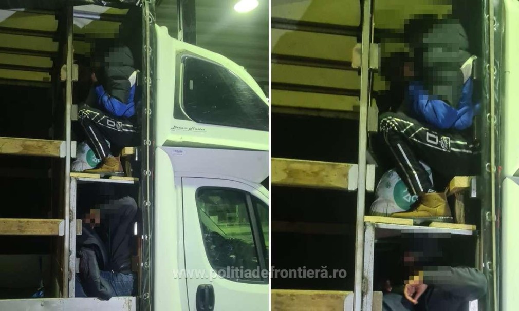 Camion, „încărcat” cu 70 de migranți ilegali