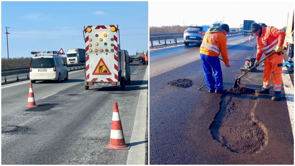 Autostrada Pitești - București, plină de gropi. Cine e vinovat?