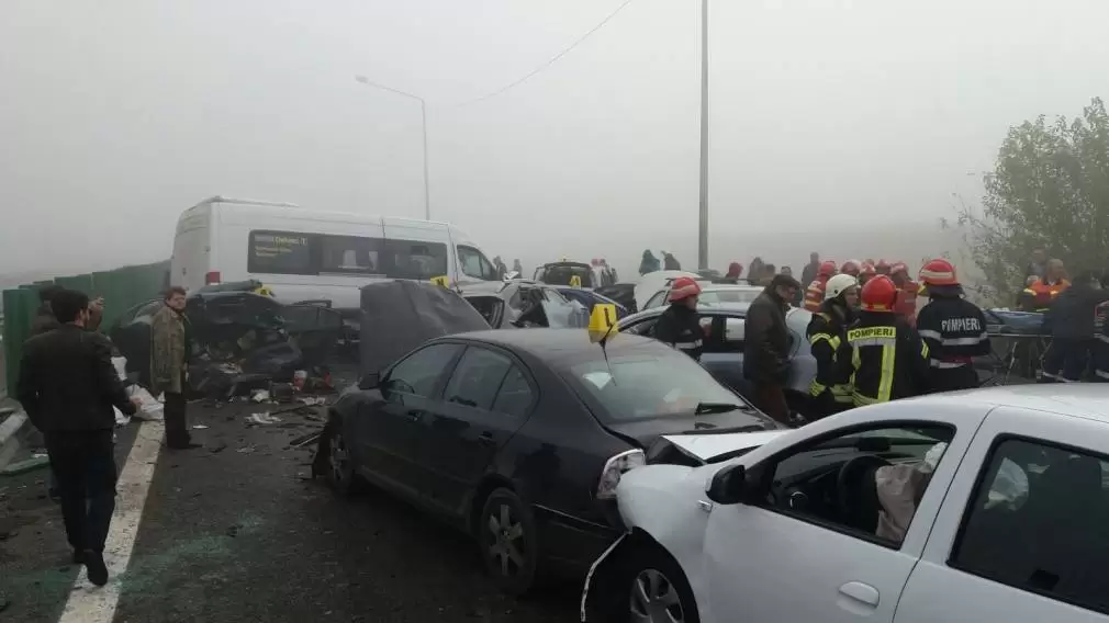 VIDEO Carambol cu 40 de mașini pe Autostrada Soarelui