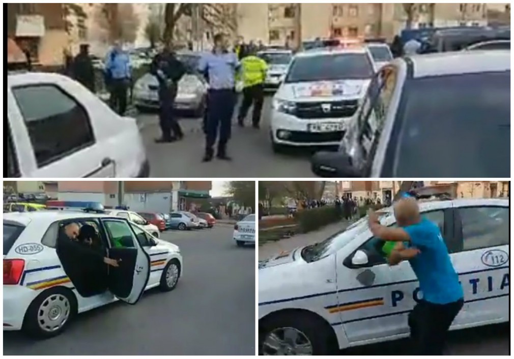 Nouă arestați și dosar penal pentru ultraj și distrugere, în urma scandalului din Hunedoara unde polițiștii au fost luați la bătaie