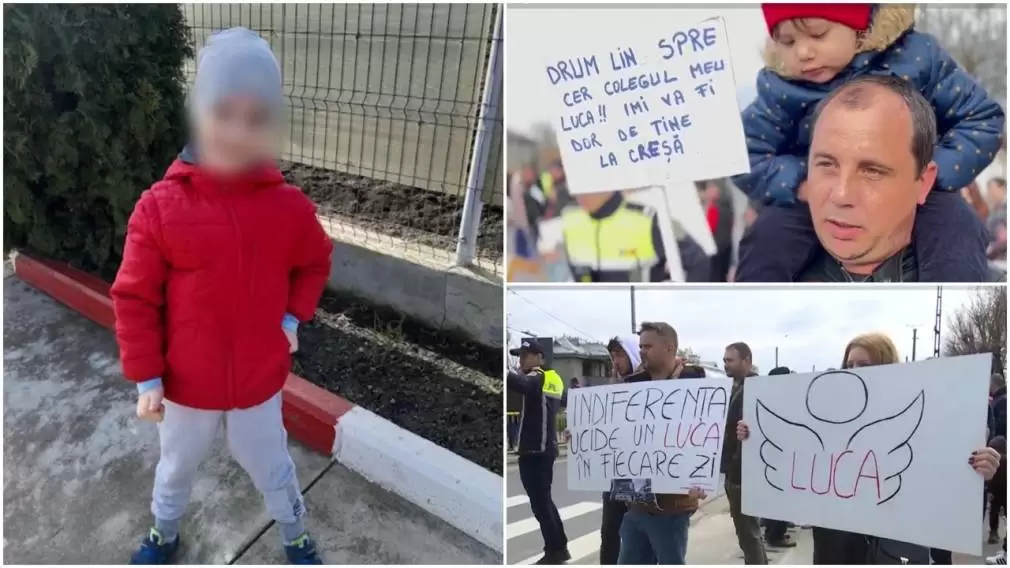 VIDEO. Luca, băieţelul strivit de camion pe trecerea de pietoni, va fi înmormântat azi