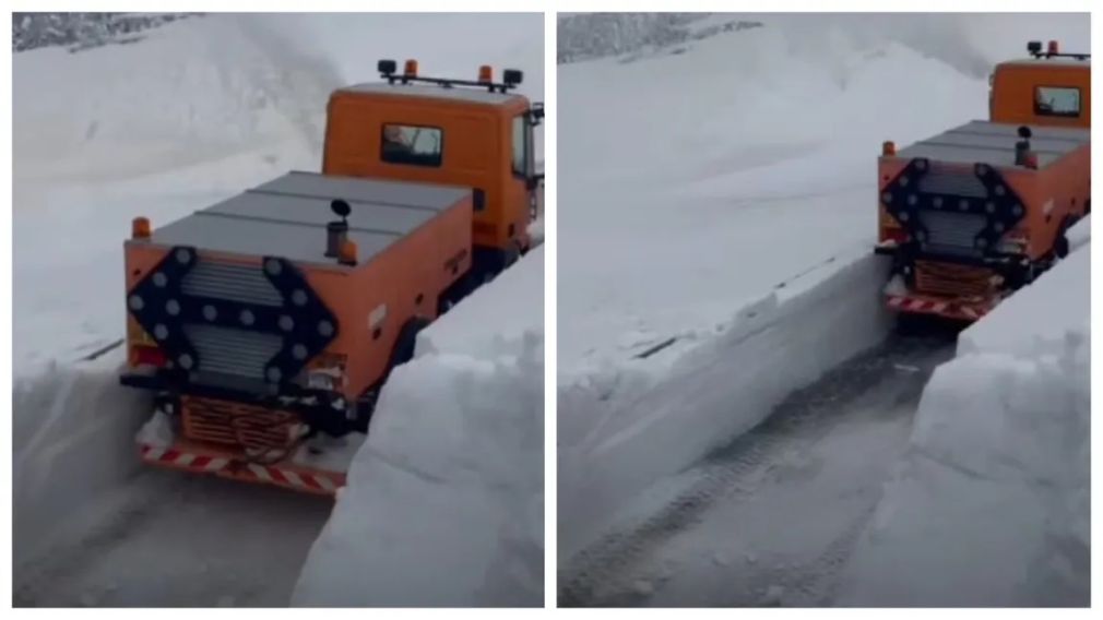 VIDEO Iarnă în toată regula în România