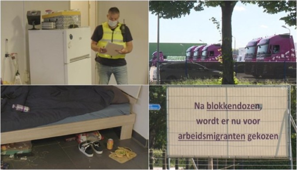 Muncitorii români, puși să doarmă într-o cabină de camion sau container în Olanda