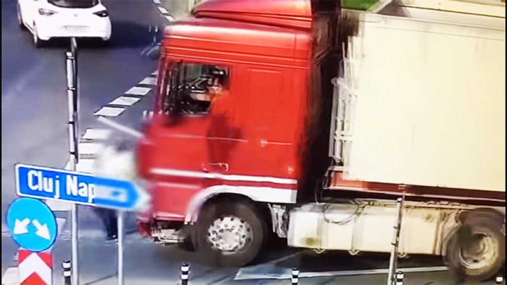 Video. Filmarea accidentului de camion de la Timișoara