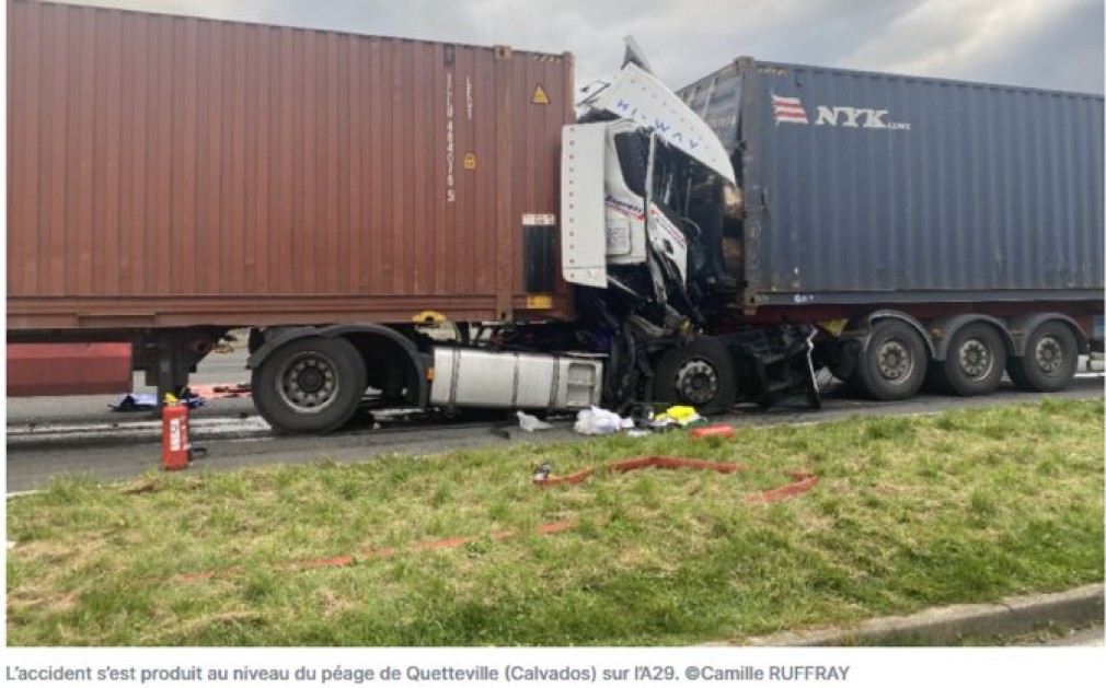 Șofer român, mort în Franța. Camionul său s-a izbit de remorca altuia la o stație de taxare