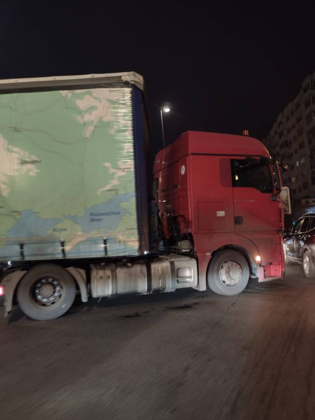 Un șofer de camion a blocat traficul în Pitești