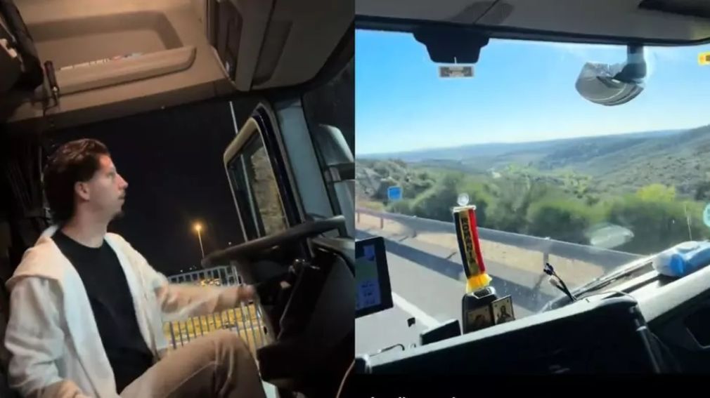 Un șofer român de camion, prima zi de muncă în Spania. Câte sute de km a făcut?