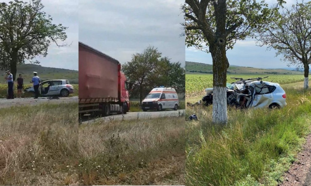 VIDEO: Un camion a spulberat două mașini