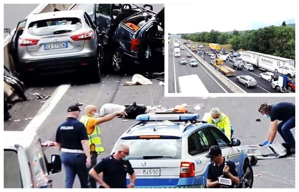 VIDEO: Italia. 4 români, morţi într-un accident cu un camion: doi bunici şi doi nepoţi