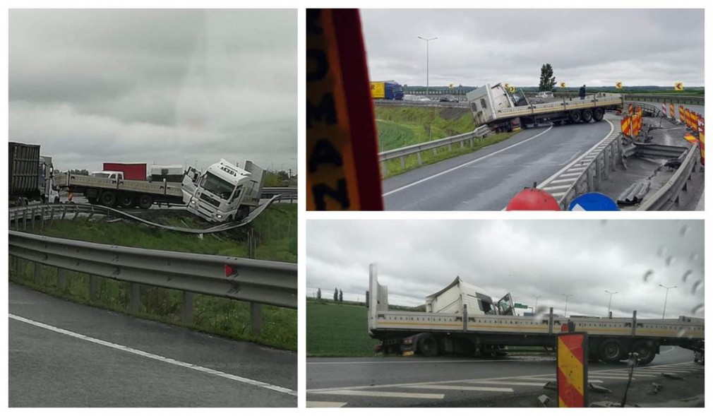 Un şofer profesionist a blocat autostrada Arad- Timişoara