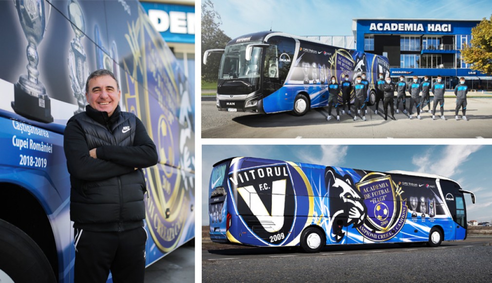 Echipa de fotbal FC Viitorul are un nou autocar MAN Lion’s Coach