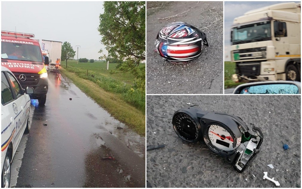 Doi tineri au murit după ce au ajuns cu motocicleta sub un camion