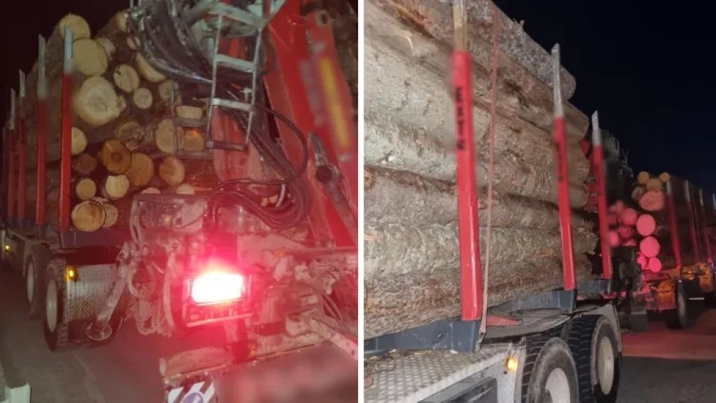 15.000 lei amendă după ce lemnul din camion cântărea cu 15 tone peste limită