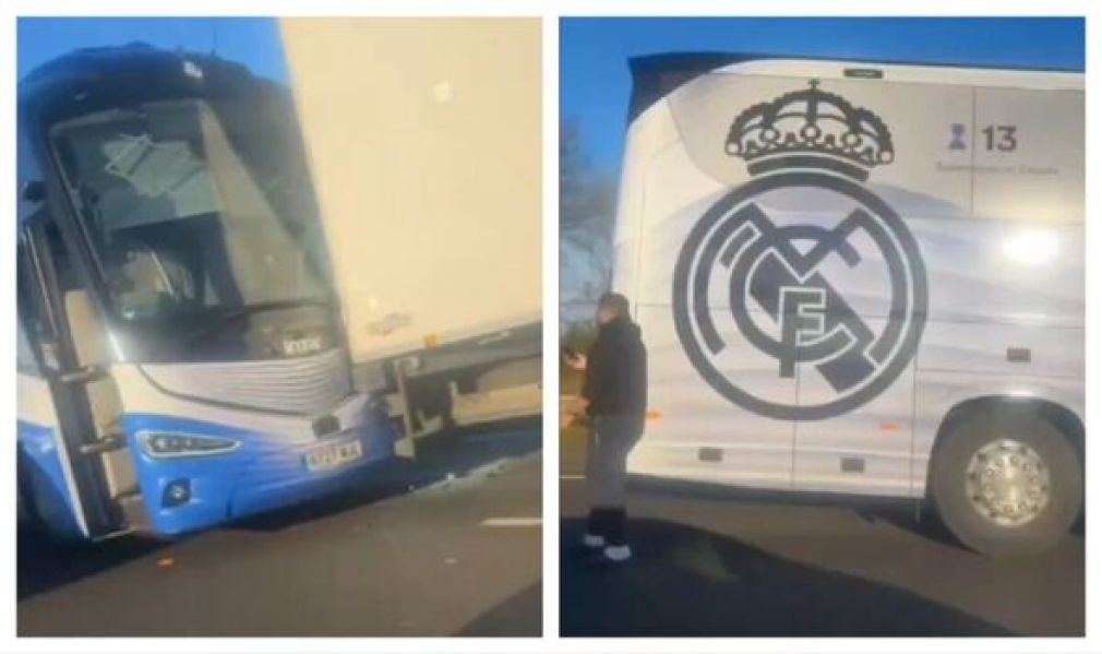 Autocarul echipei Real madrid, implicat într-un accident pe autostradă