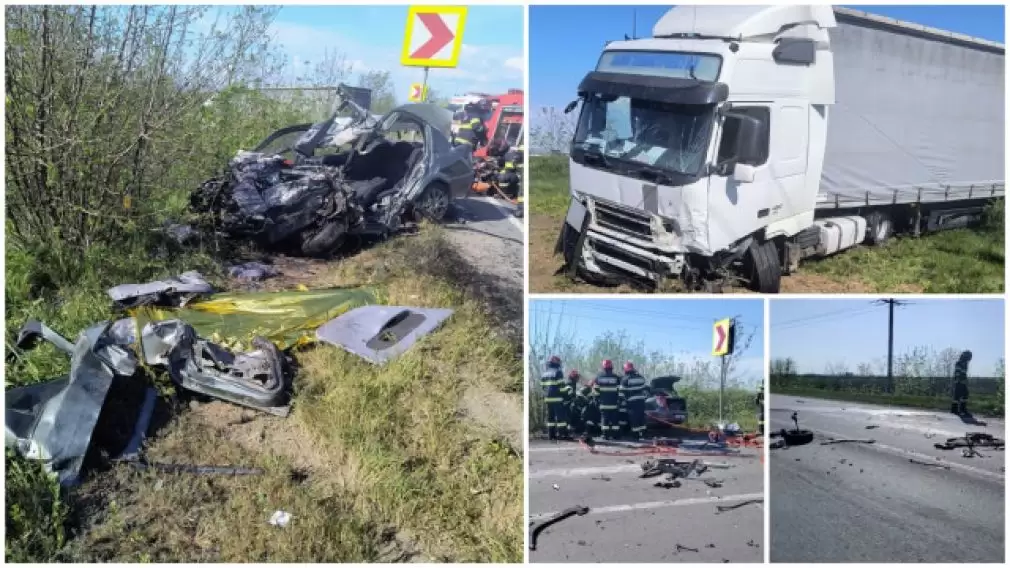 VIDEO O femeie a murit strivită de camion. Copiii săi sunt în stare gravă