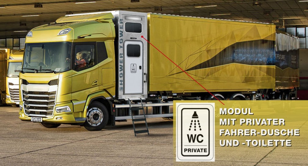Camioanele vor putea fi mai lungi cu doi metri pentru a încorpora un duș și o toaletă în cabină