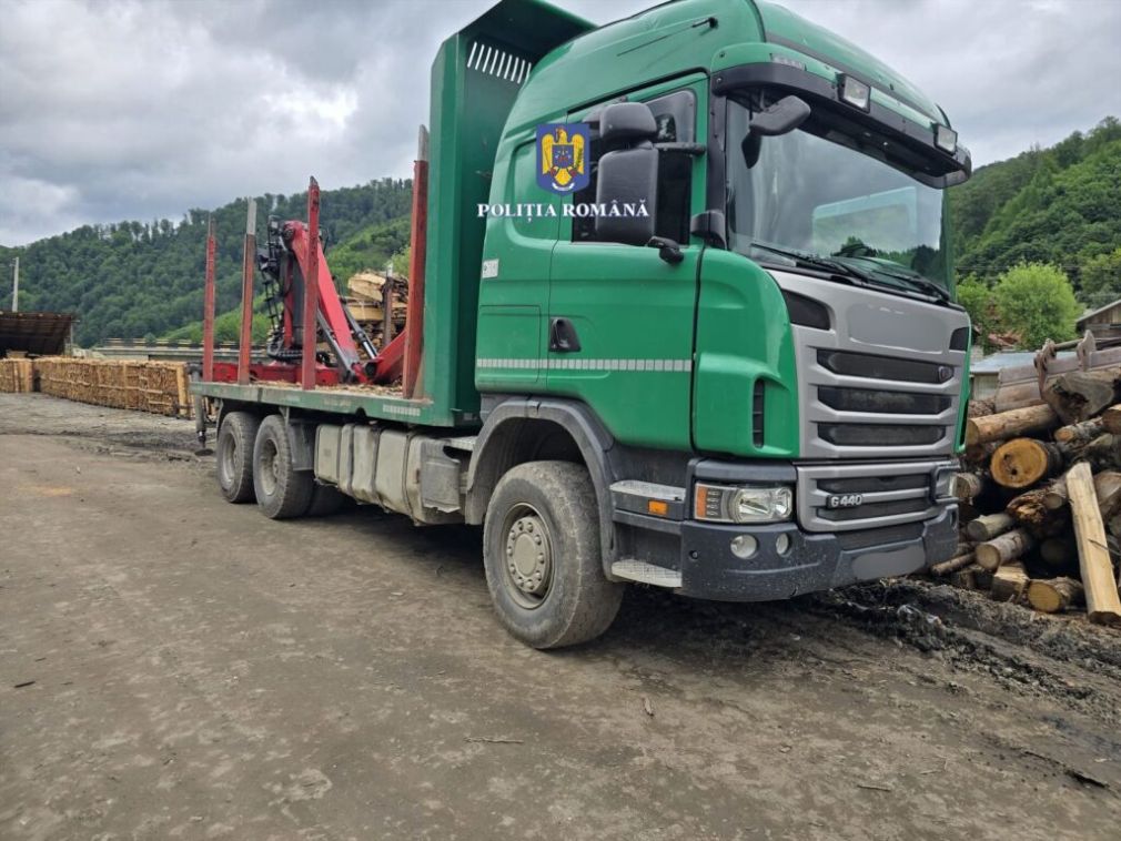 Au reținut un camion care ducea lemn de 200.000 de lei